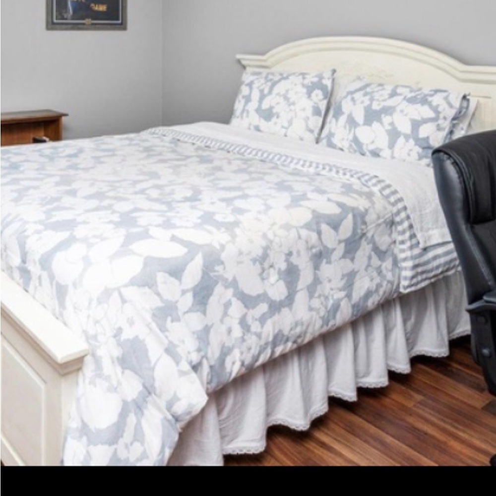 Ralph Lauren blue  and White Floral Comforter Set